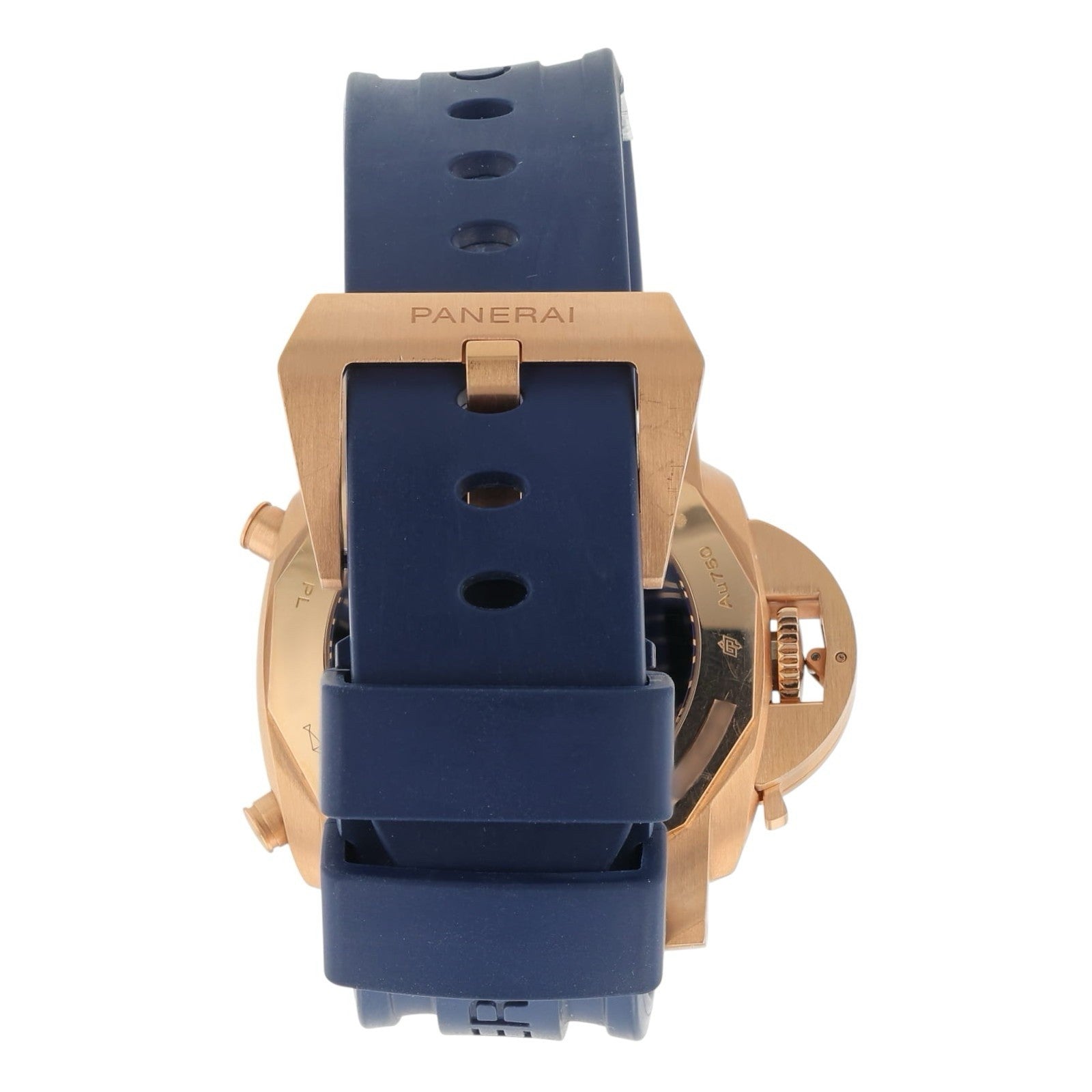 Panerai Luminor Marina 18k Rose Gold Blue Dial 44mm Automatic Mens Watch PAM0111