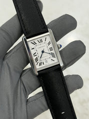 Cartier Tank Solo XL Stainless Steel Silver Color Dial 31mm Mens Watch W5200027
