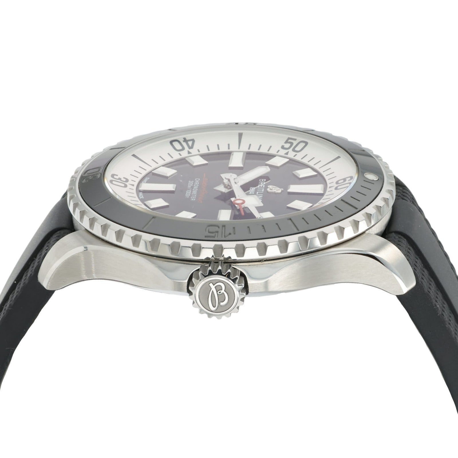 Breitling Superocean Black Dial Stainless Steel 44mm Automatic Mens Watch A17376