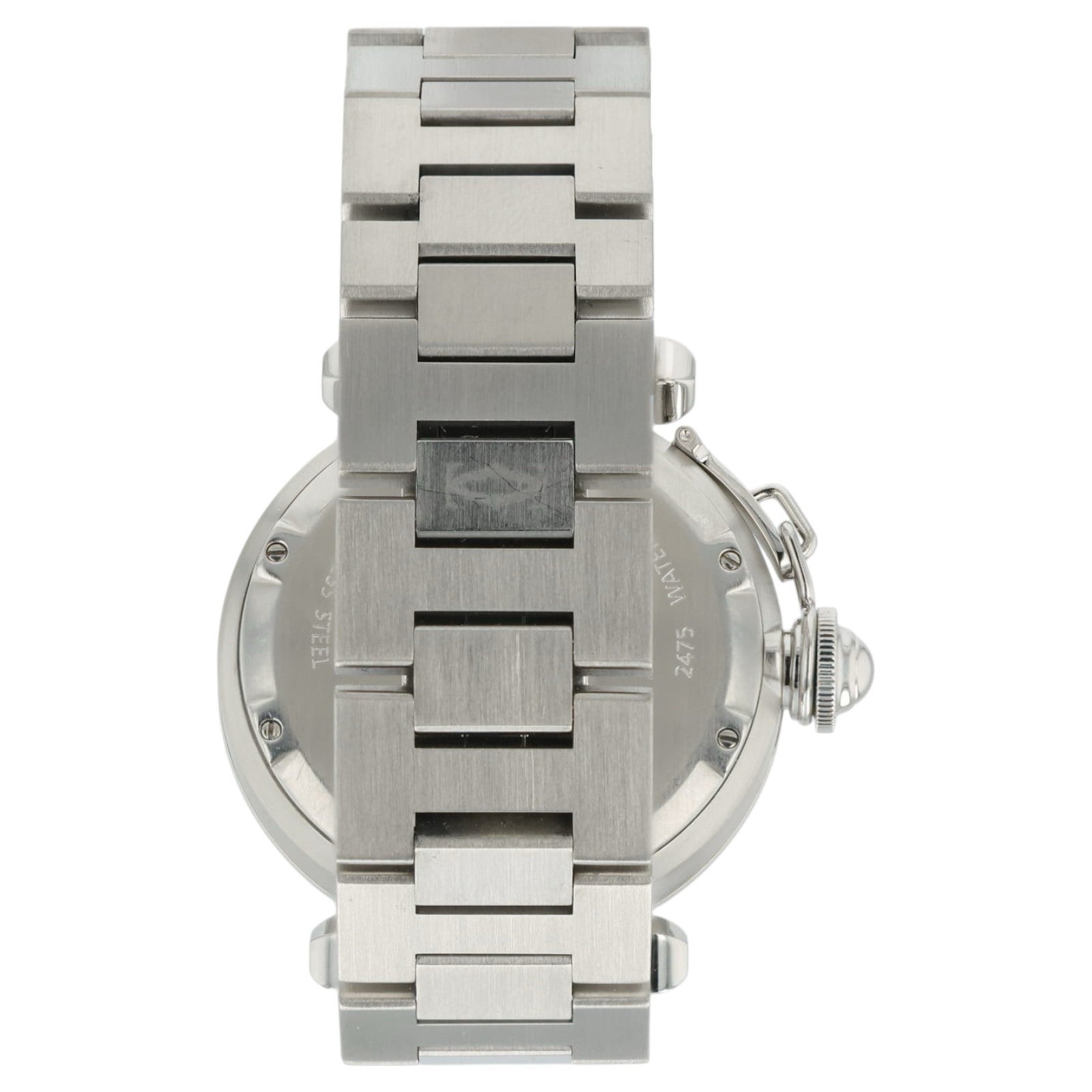 Cartier Pasha White Dial Stainless Steel 35mm Automatic Men’s Watch 2475