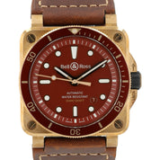 Bell & Ross BR03 Red Dial Bronze 42mm Automatic Movement Men’s Watch BR03-92