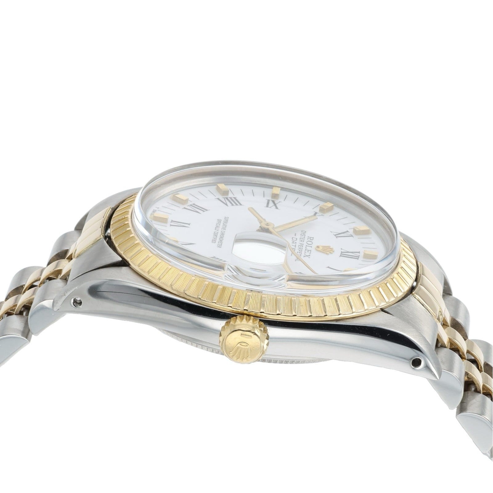 Rolex Date White Dial Gold & Steel 34mm Automatic Movement Men’s Watch 15053