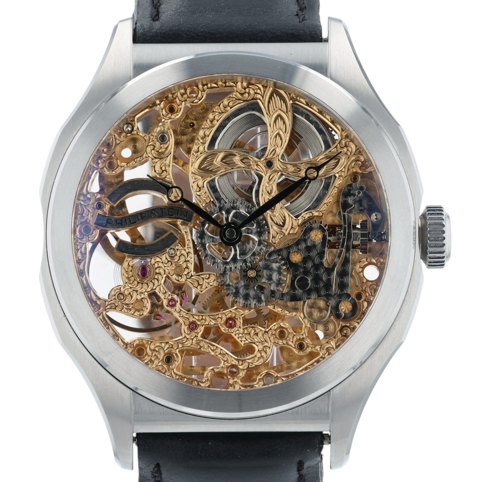 Philip Stein X Kudoke Skeleton Dial Stainless Steel 46mm Manual Wind Men’s Watch