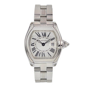 Cartier Roadster Steel Silver Roman Color Dial 31mm Quartz Women's Watch 2675