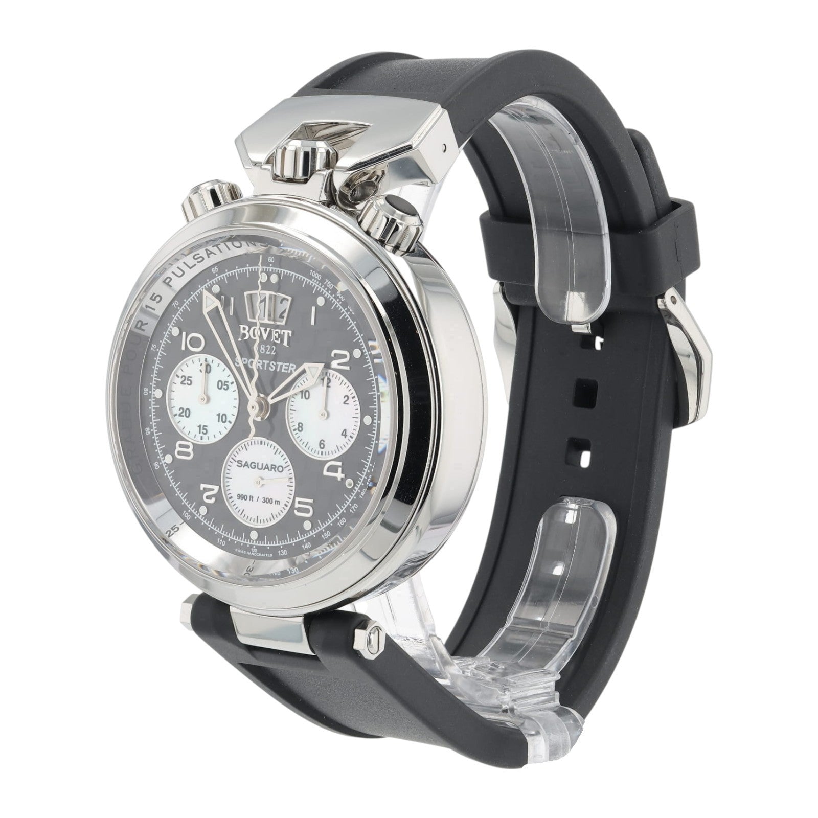 NEW 2025 Bovet Sportster Saguaro Black Carbon Dial 46mm Auto Men's Watch SP0445