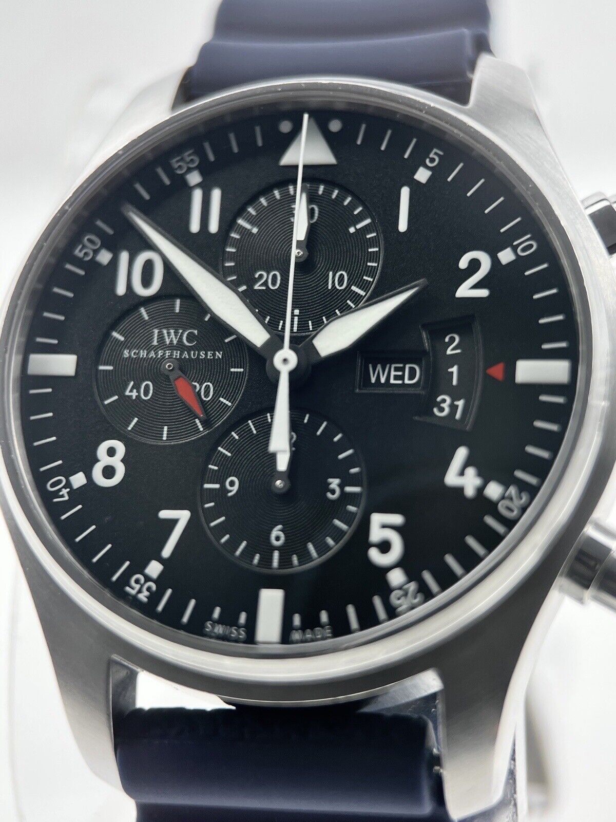 IWC SCHAFFHAUSEN Pilot Watch Automatic IW377701 Chronograph Men's 43mm W/ Box