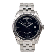 Tudor Glamour Day Date 39mm Automatic Black Dial Stainless Steel Watch 56000