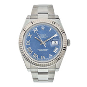 Rolex Datejust II Stainless Steel Blue Dial 41mm Automatic Men's Watch 116334