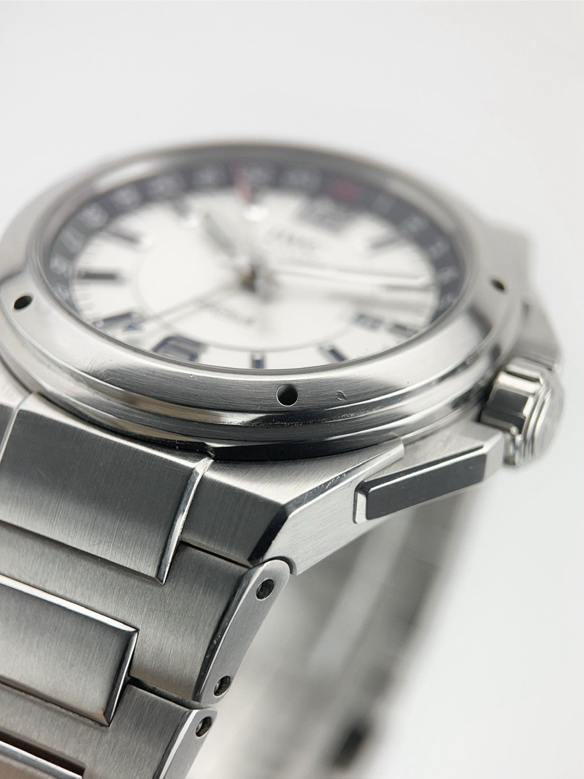 IWC Ingenieur Dual Time Steel Silver Dial 43mm Automatic Mens Watch IW324404