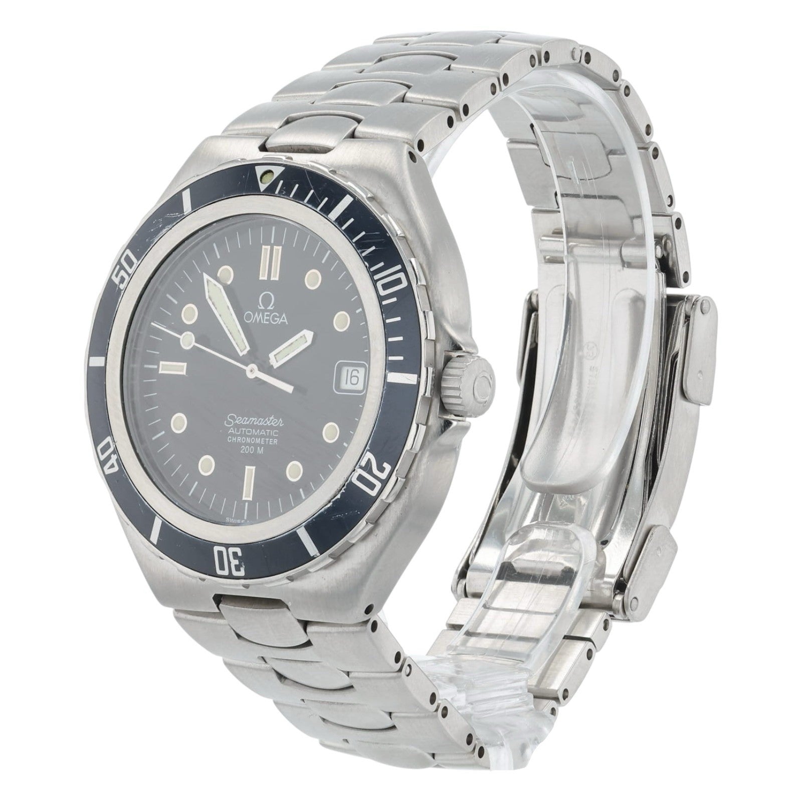 Omega Seamaster Stainless Steel Black Dial 38mm Automatic Men's Watch 368.1051