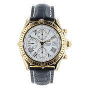 Breitling Crosswind Chronograph 18k Yellow Gold White Dial 44mm Automatic K13055