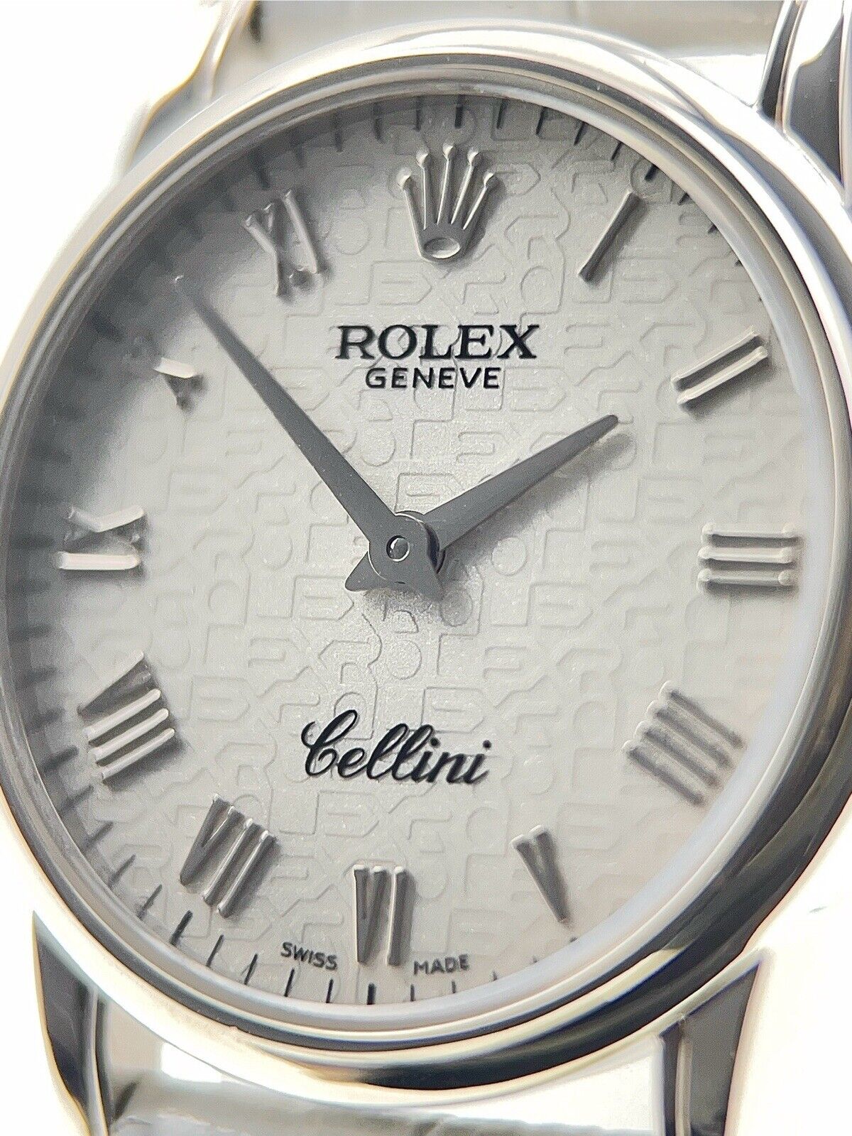 Rolex Cellini 18K White Gold with Leather Strap 25mm Quartz Ladies Watch 6111