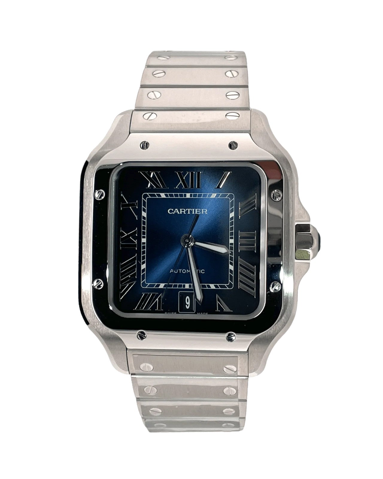 Cartier Santos De Cartier Large 40mm Stainless Steel Blue Dial WSSA0030