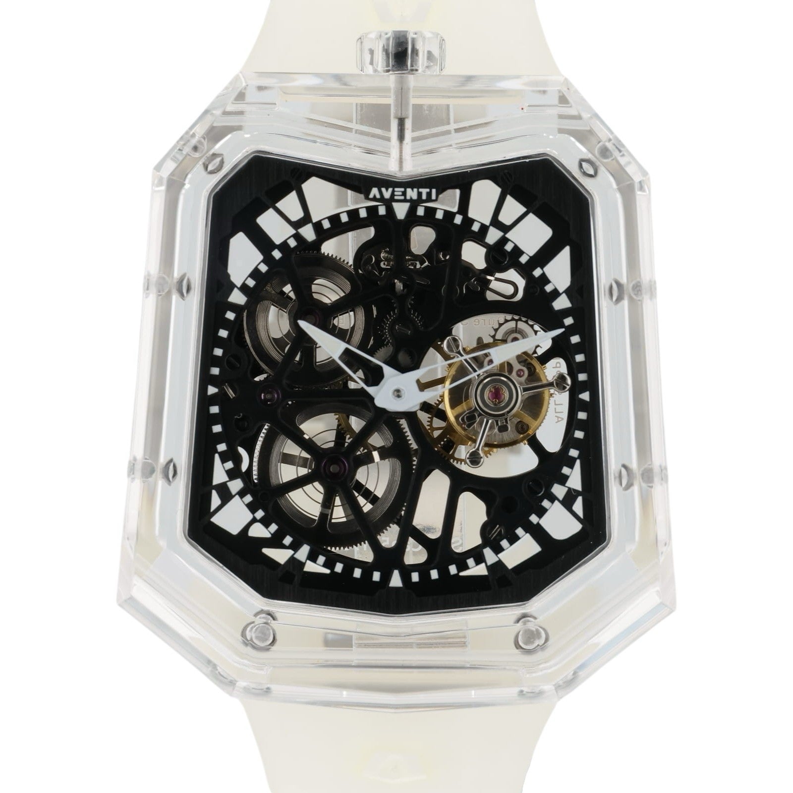 Aventi Sapphire Tourbillon Skeletonized Dial Sapphire Case 48mm Watch A11-S