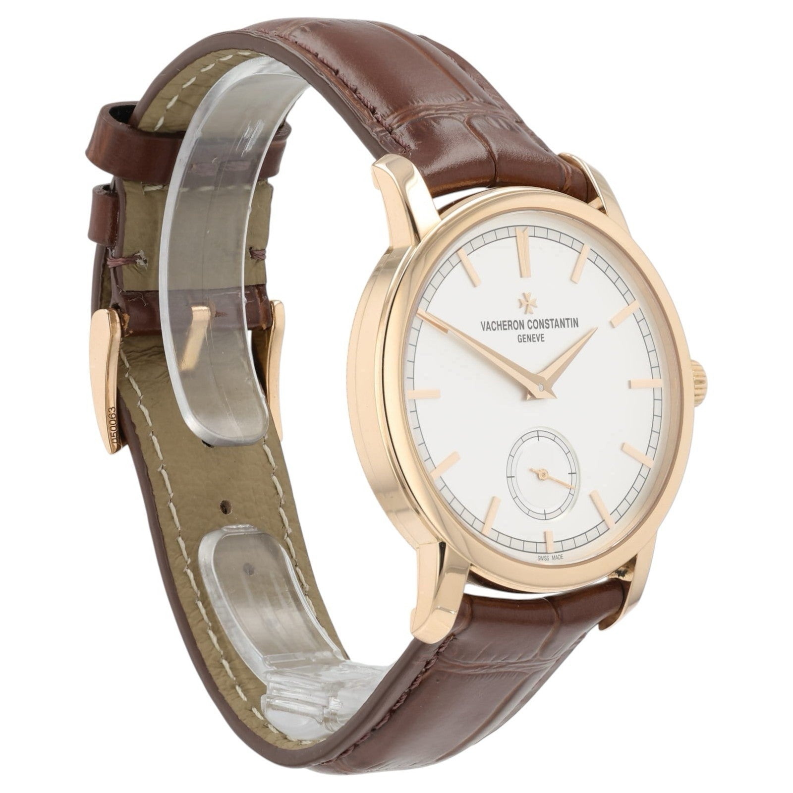 Vacheron Constantine Silver Dial 18k Rose Gold 38mm Manual Wind Mens Watch 82172