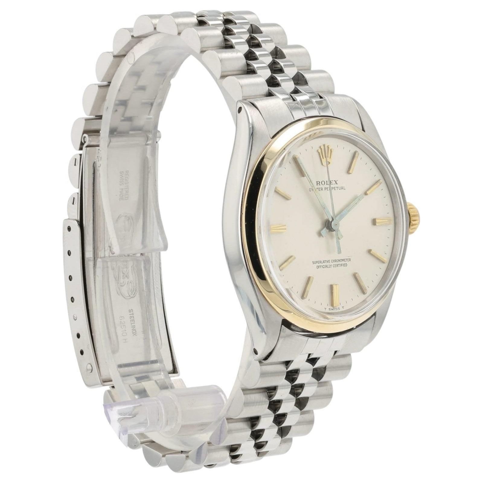 Rolex Oyster Perpetual Silver Dial Steel and Gold 34mm Automatic Men’s 1002