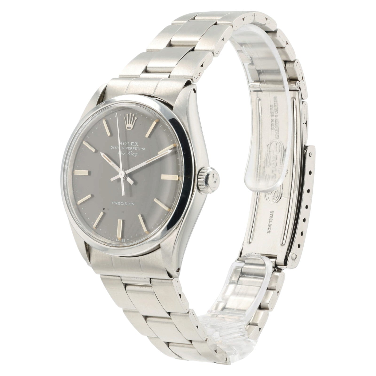 Rolex Air-King Gray Dial Stainless Steel 34mm Automatic Men's Watch 5500