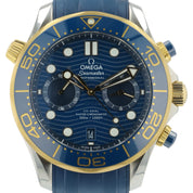 Omega Seamaster Diver Gold & Steel Blue Dial 44mm Automatic 210.22.44.51.03.001