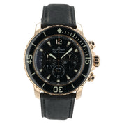 Blancpain Fifty Fathoms 18k Rose Gold Black Dial 45mm Automatic Mens Watch 5085F