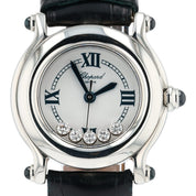 Chopard Happy Sport Silver Dial Factory Happy Diamonds Ladies Quartz Watch 8245
