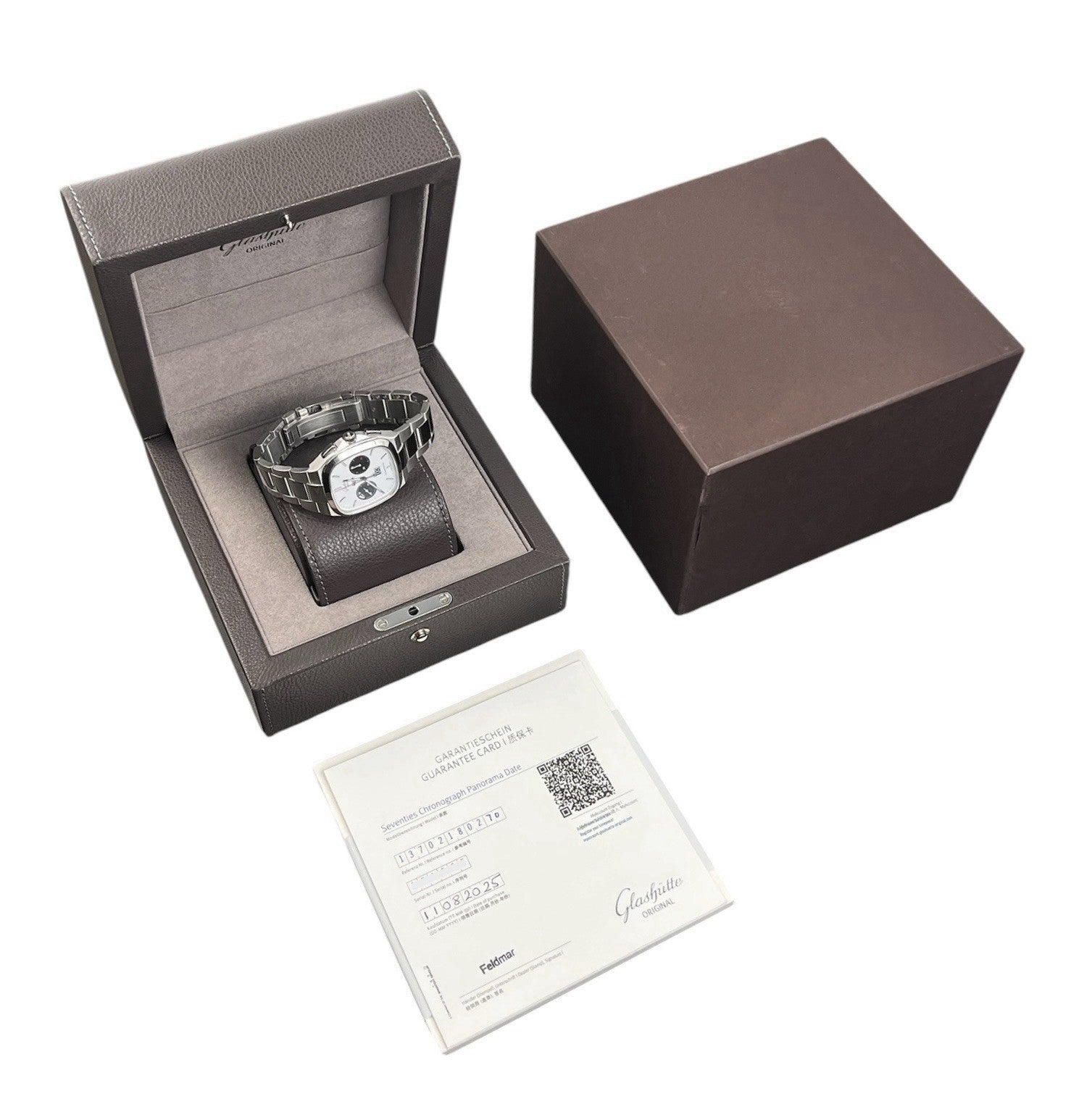 Glashutte Seventies Chrono White Dial Steel 40mm Auto Watch 1-37-02-18-02-70