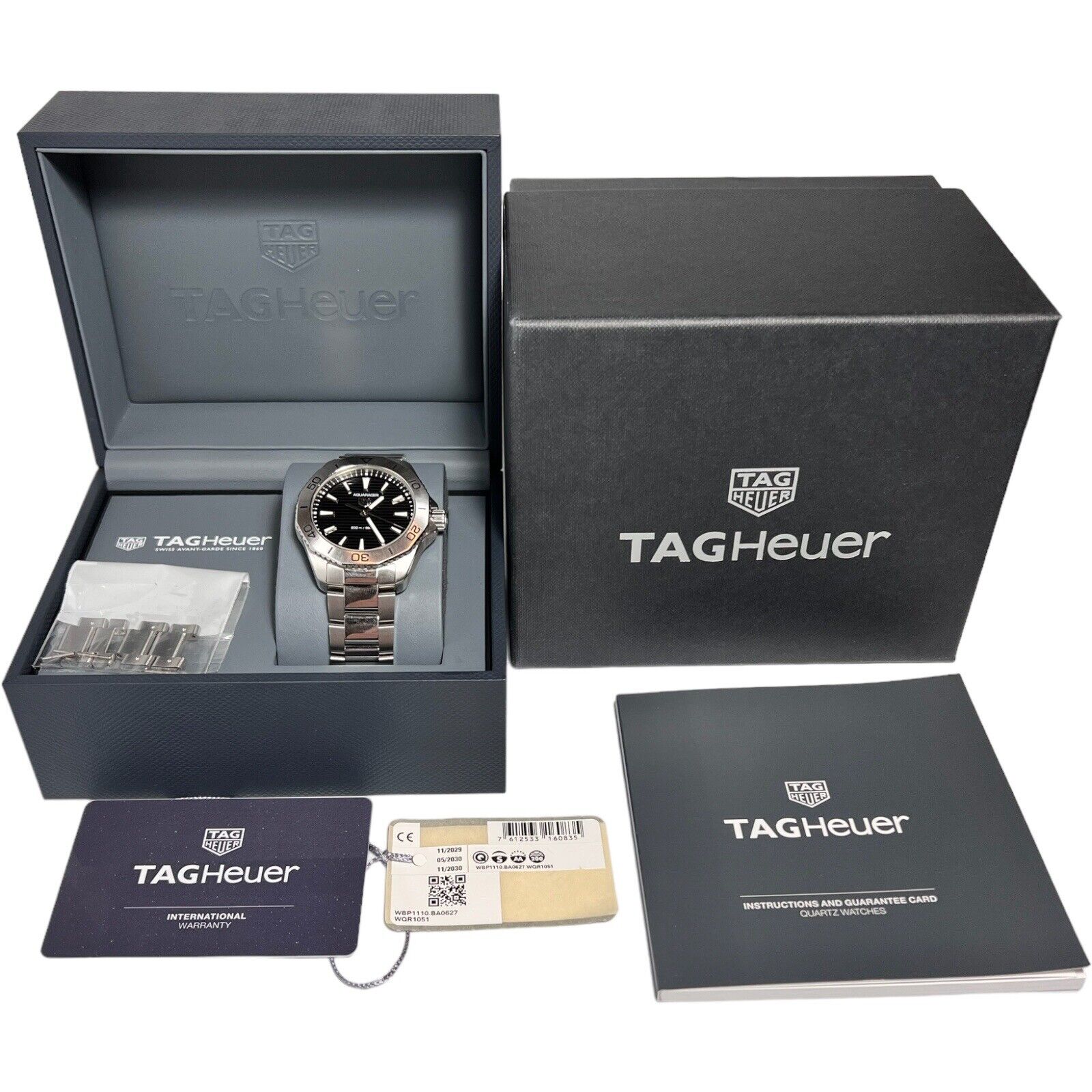 TAG Heuer Men Aquaracer Professional 200 WBP1110 Black Dial Quartz Watch