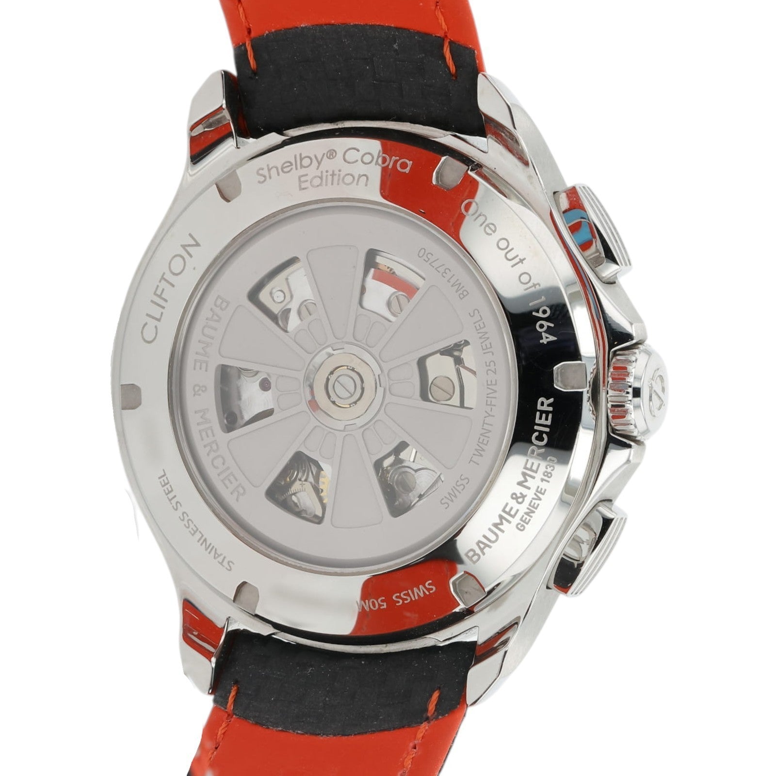 Baume & Mercier Clifton Club Shelby Cobra Black Dial Steel 44mm Auto Mens 65822