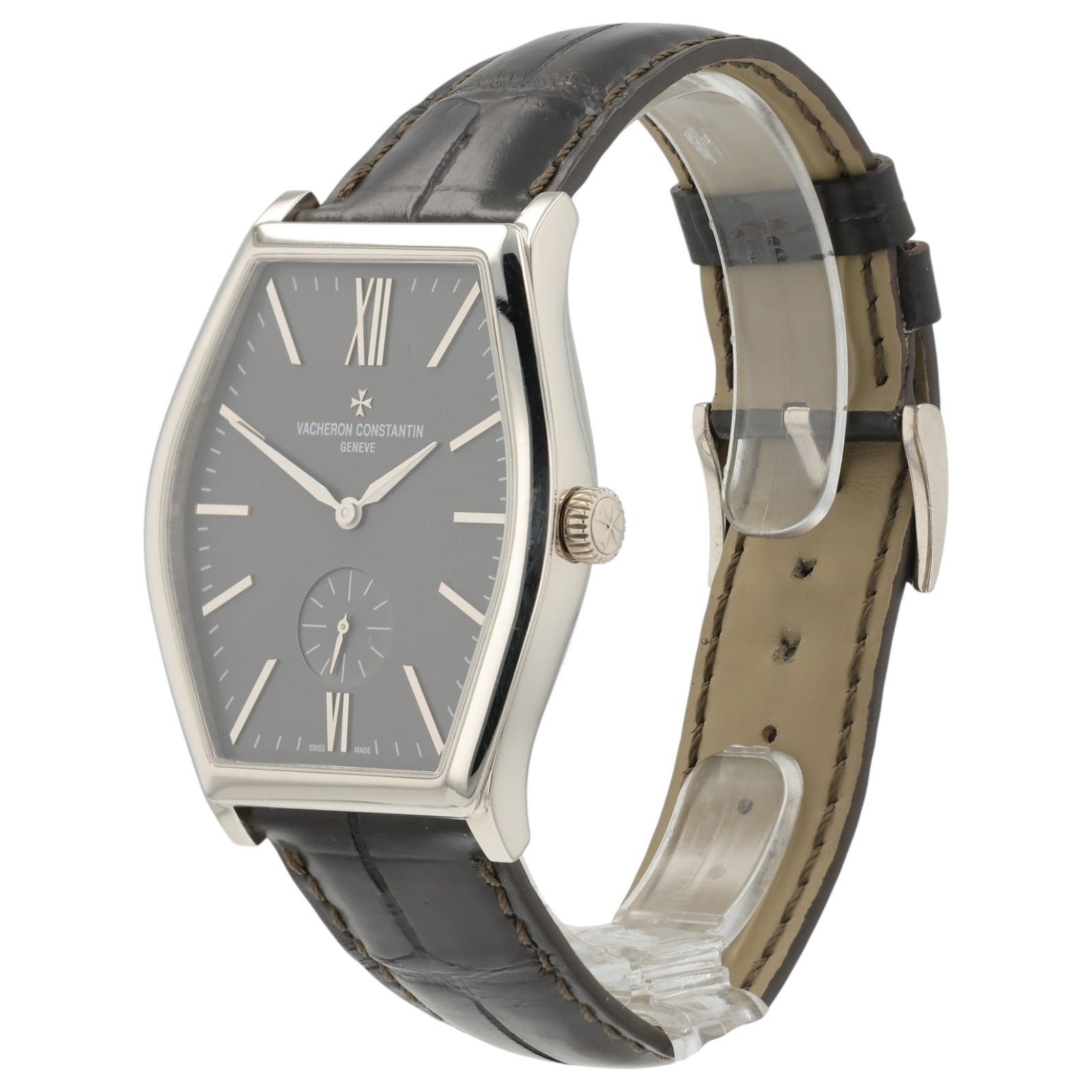 Vacheron Constantin Malte Gray Dial 18k White Gold 36x47mm Manual Wind 82230