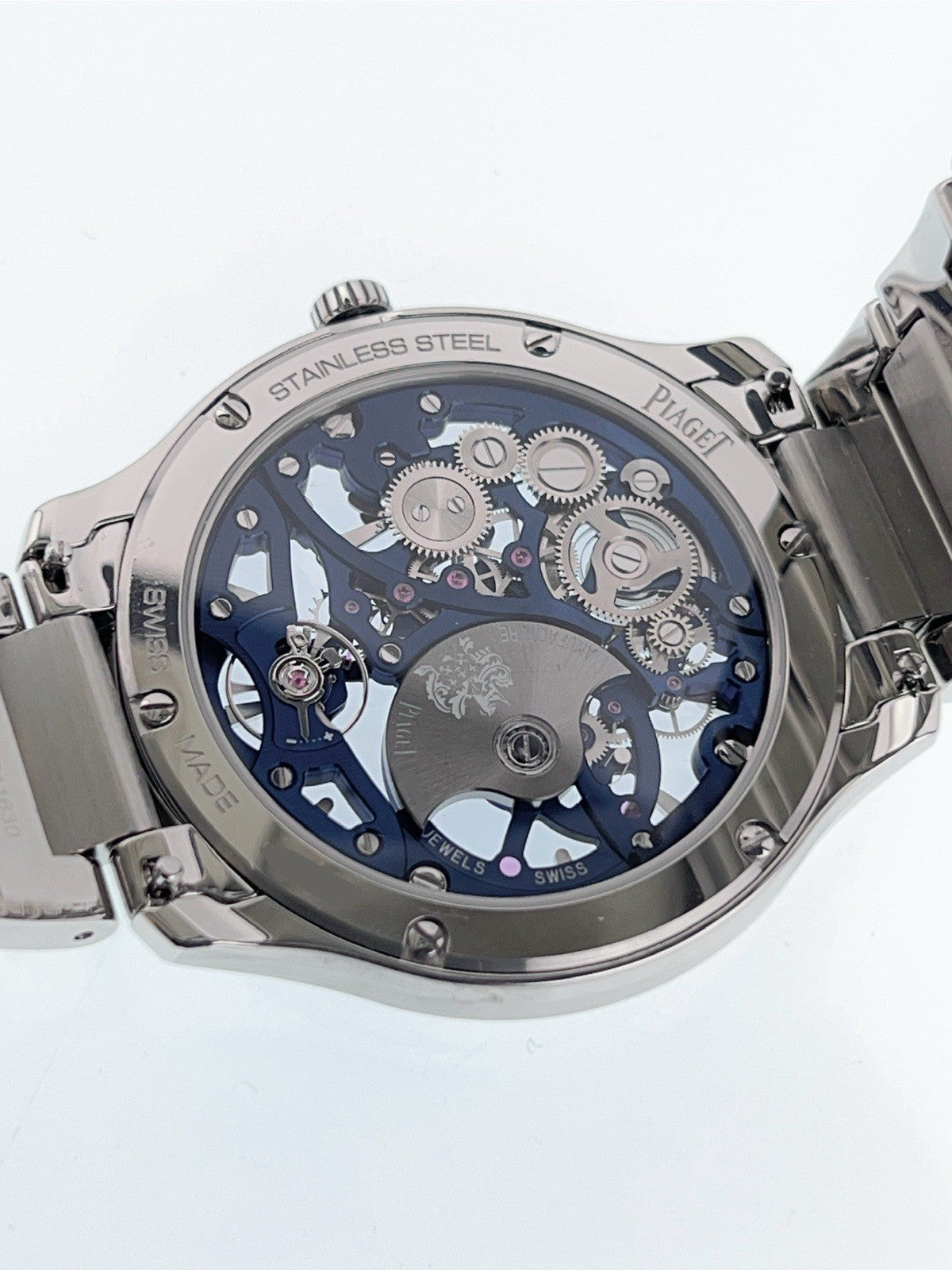 Piaget Polo Stainless Steel Skeleton Dial 42mm Automatic Mens Watch G0A45004