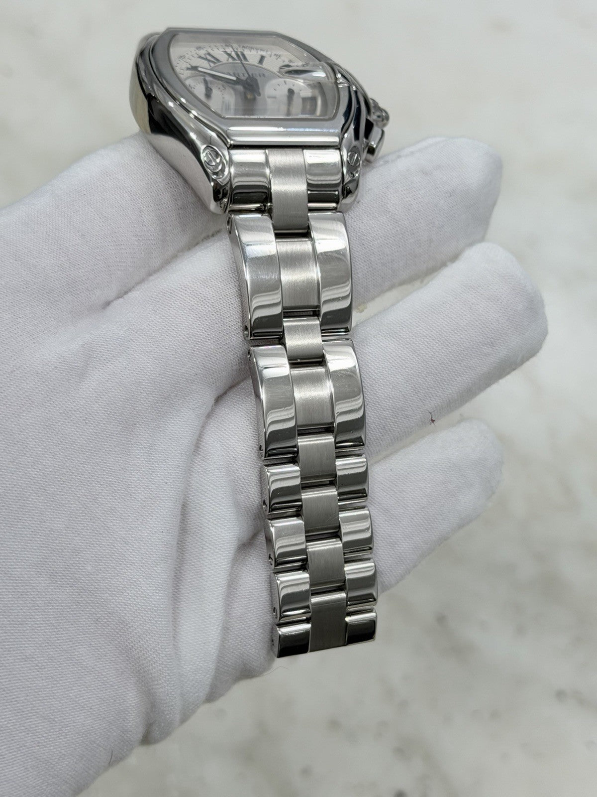Cartier Roadster Chronograph Silver Dial Steel 43mm Auto Men’s Watch W62006X6