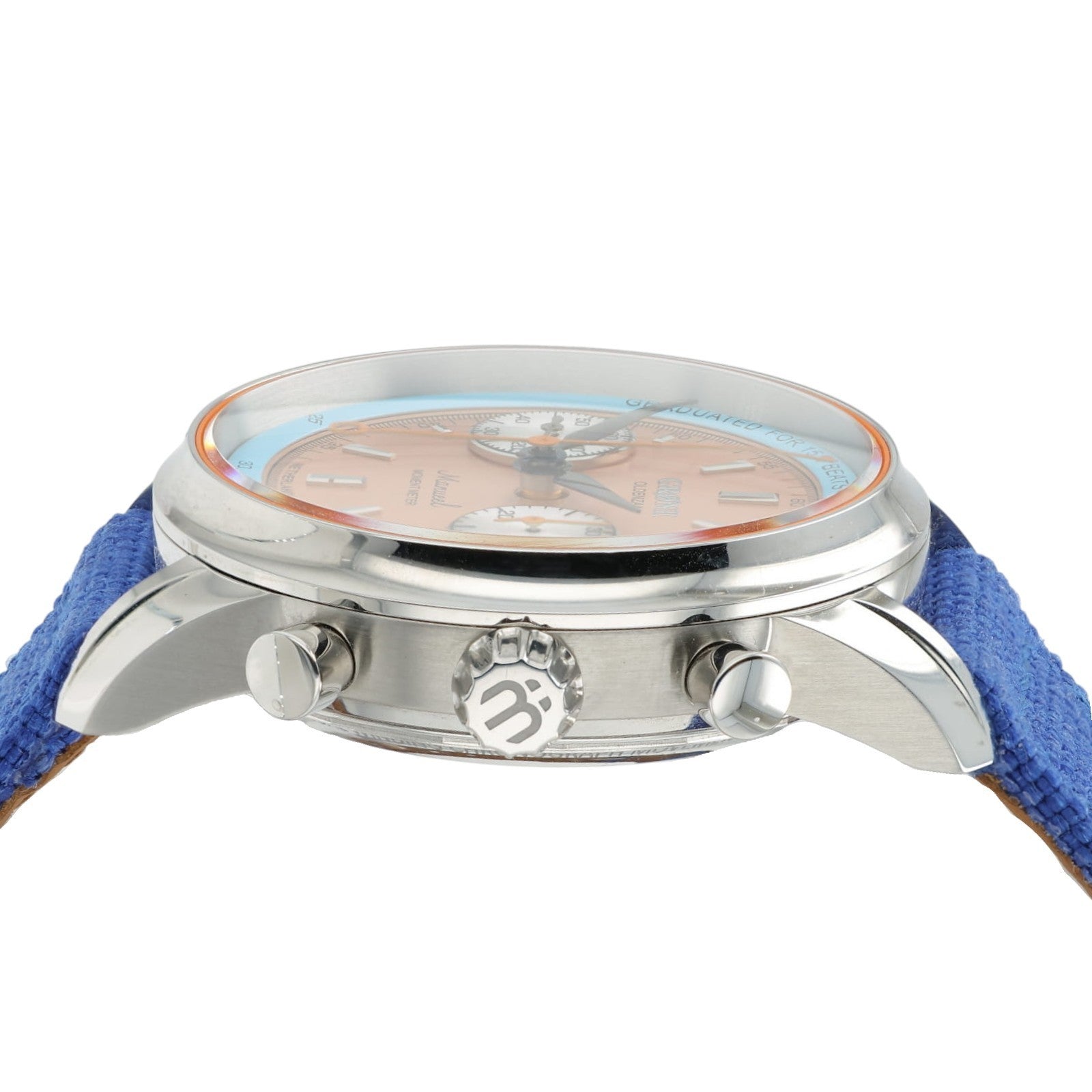 Grone Manueel Moment Meter Copper Dial Stainless Steel 39mm Manual Wind Mens