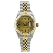 Rolex Lady Datejust Gold & Steel Champagne Dial 26mm Automatic Womens 69173