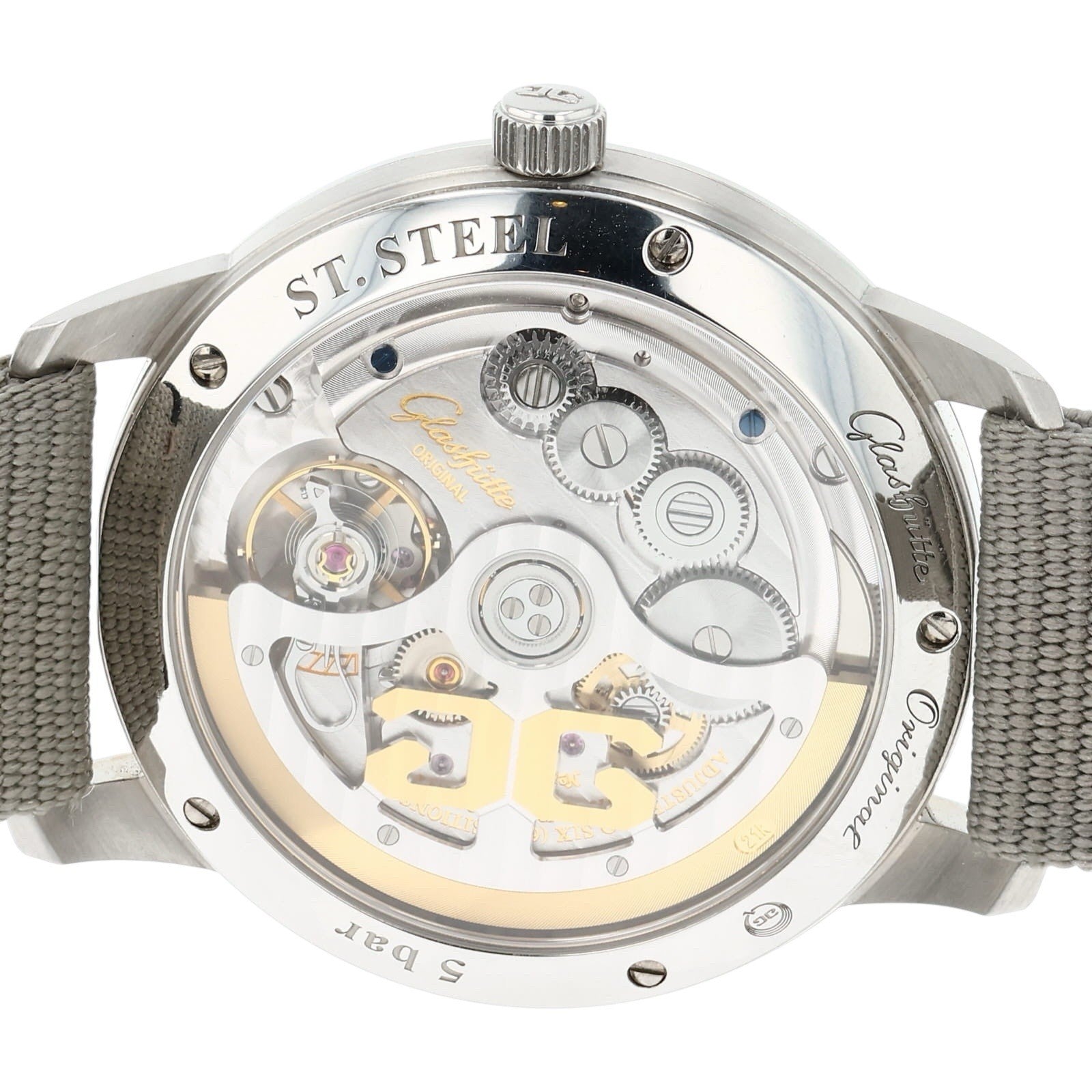 Glashutte Original Senator Steel Black Dial 40mm Automatic Mens 1-36-01-03-02-66