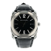 Bulgari Octo Stainless Stainless Steel Black Dial 41mm Automatic Mens BGO41S