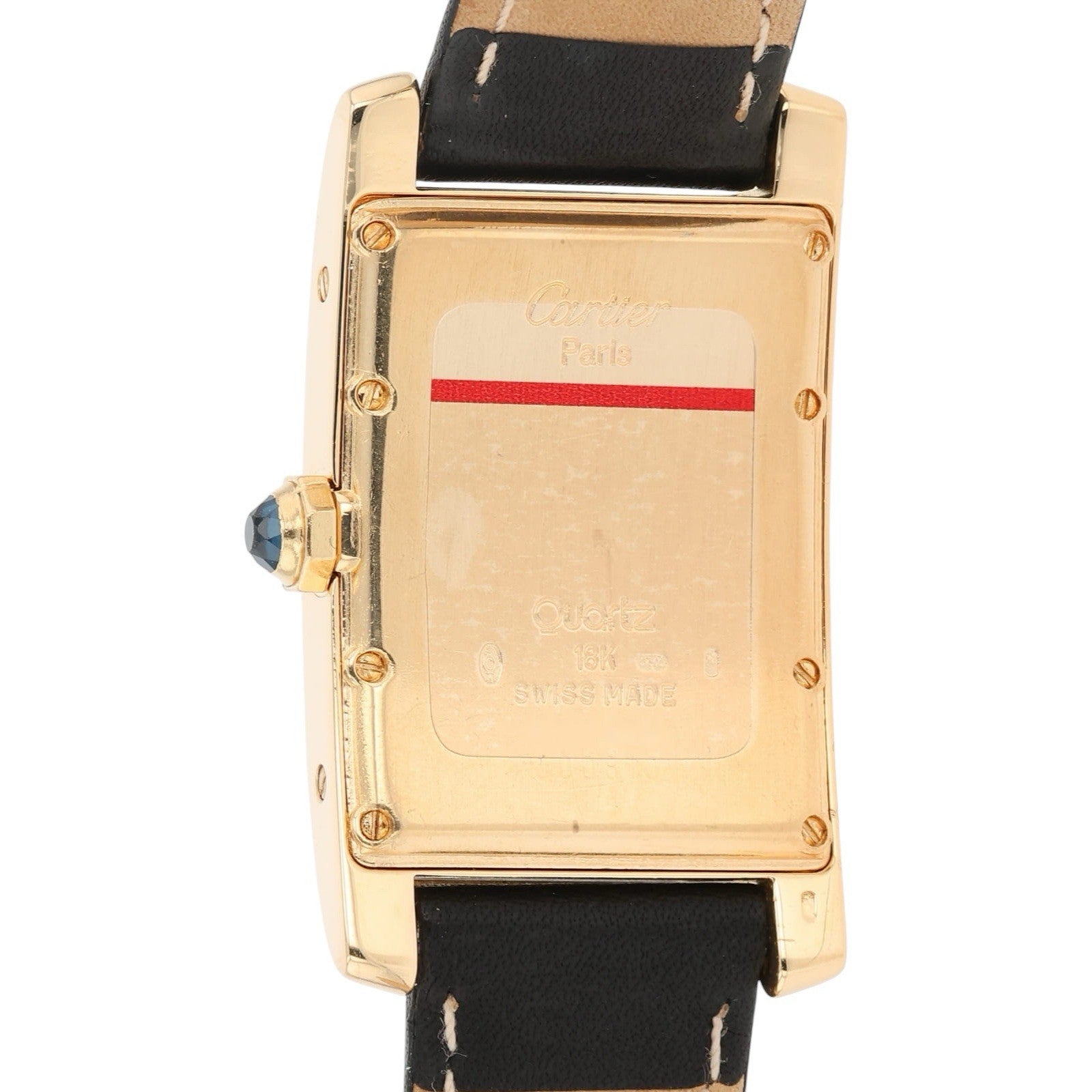 Cartier Tank Americaine 18k Yellow Gold Silver Dial 24mm Quartz Mens W26009C9