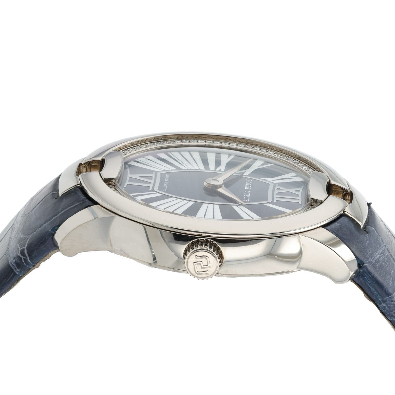 Roger Dubuis Velvet Blue Dial 18k White Gold 36mm Auto Women's Watch DBVE0048