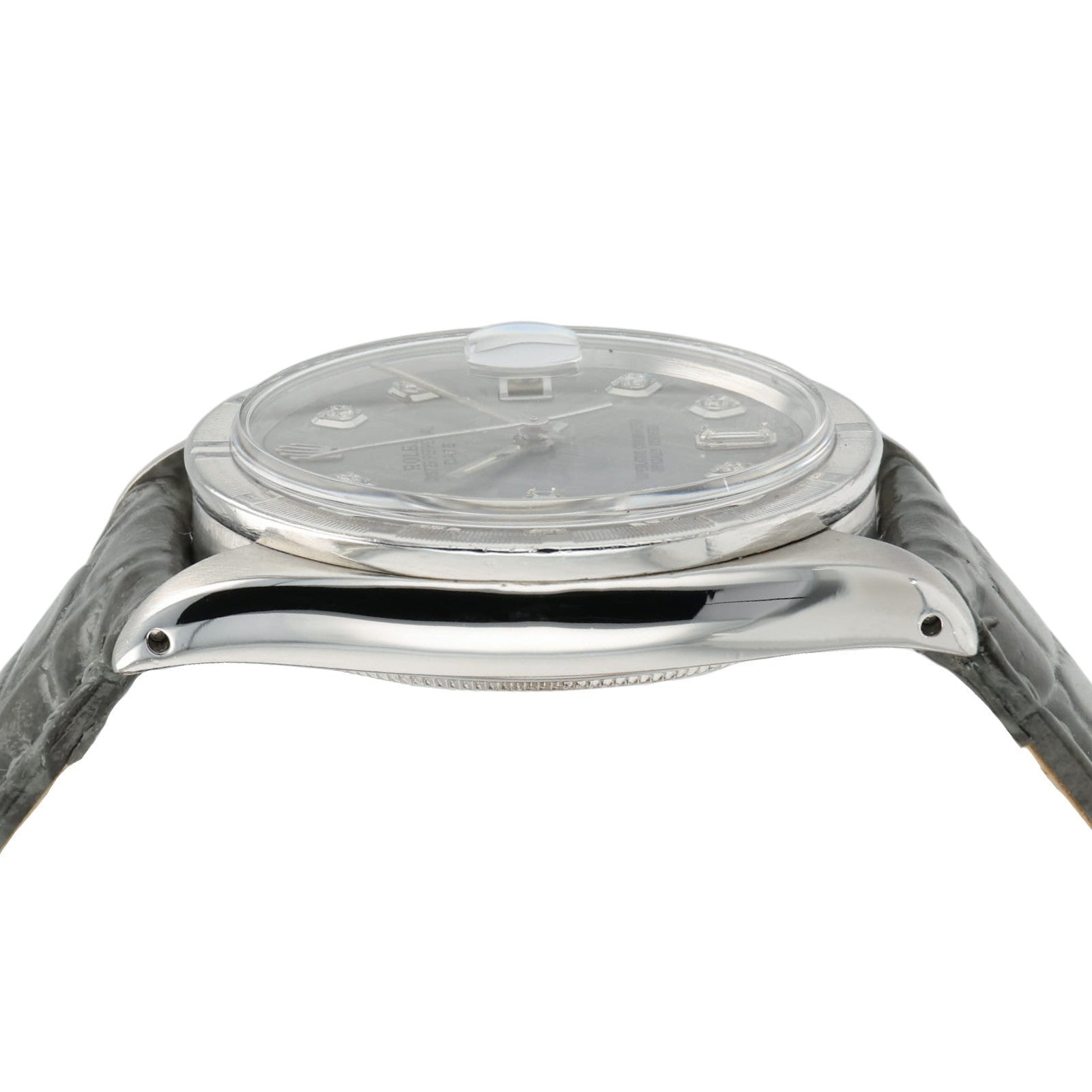 Rolex Oyster Perpetual Date Gray Dial Steel 34mm Auto Unisex Watch 1501