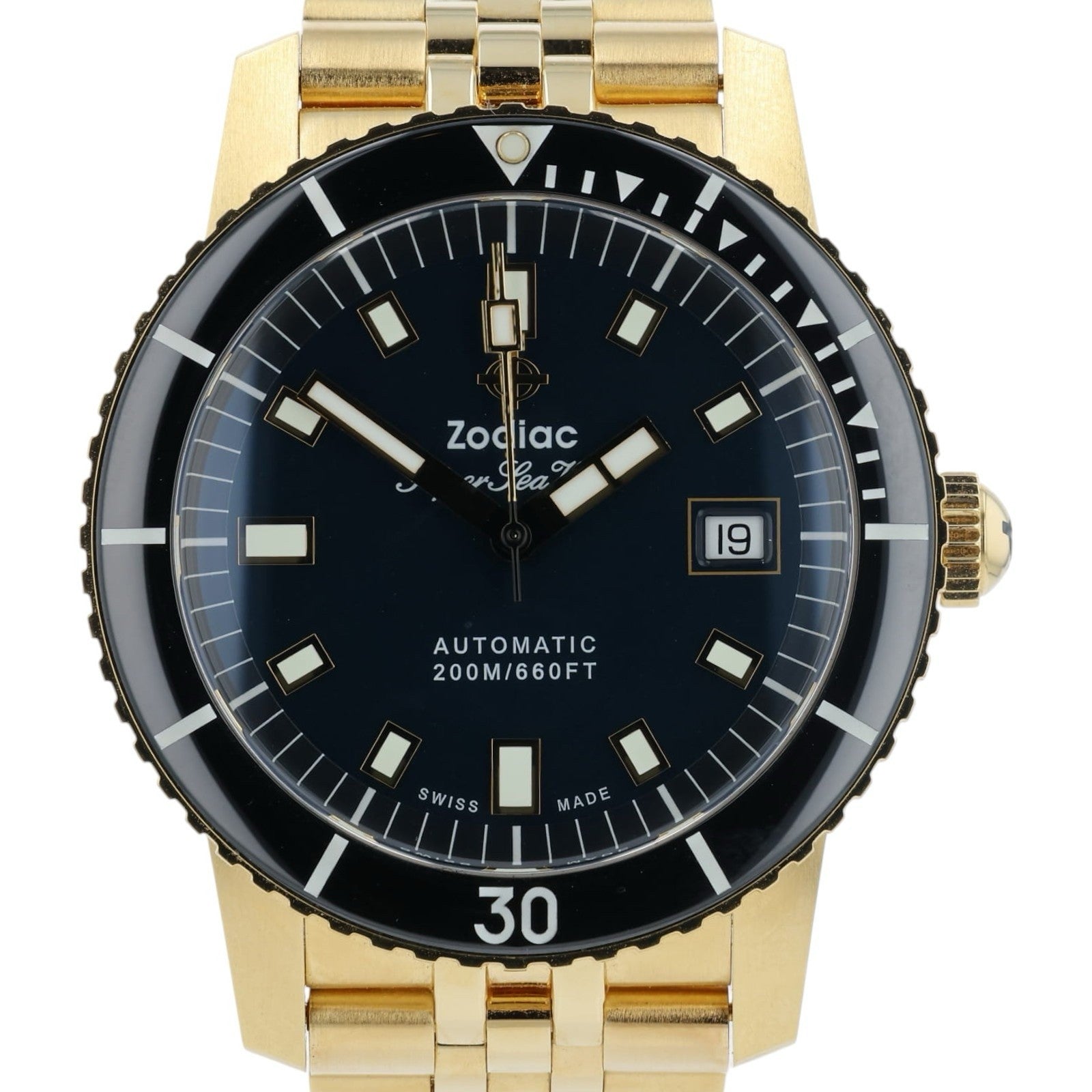 Zodiac Super Sea Wolf Blue Dial 18k Gold Plated 40mm Automatic Men’s ZO9308