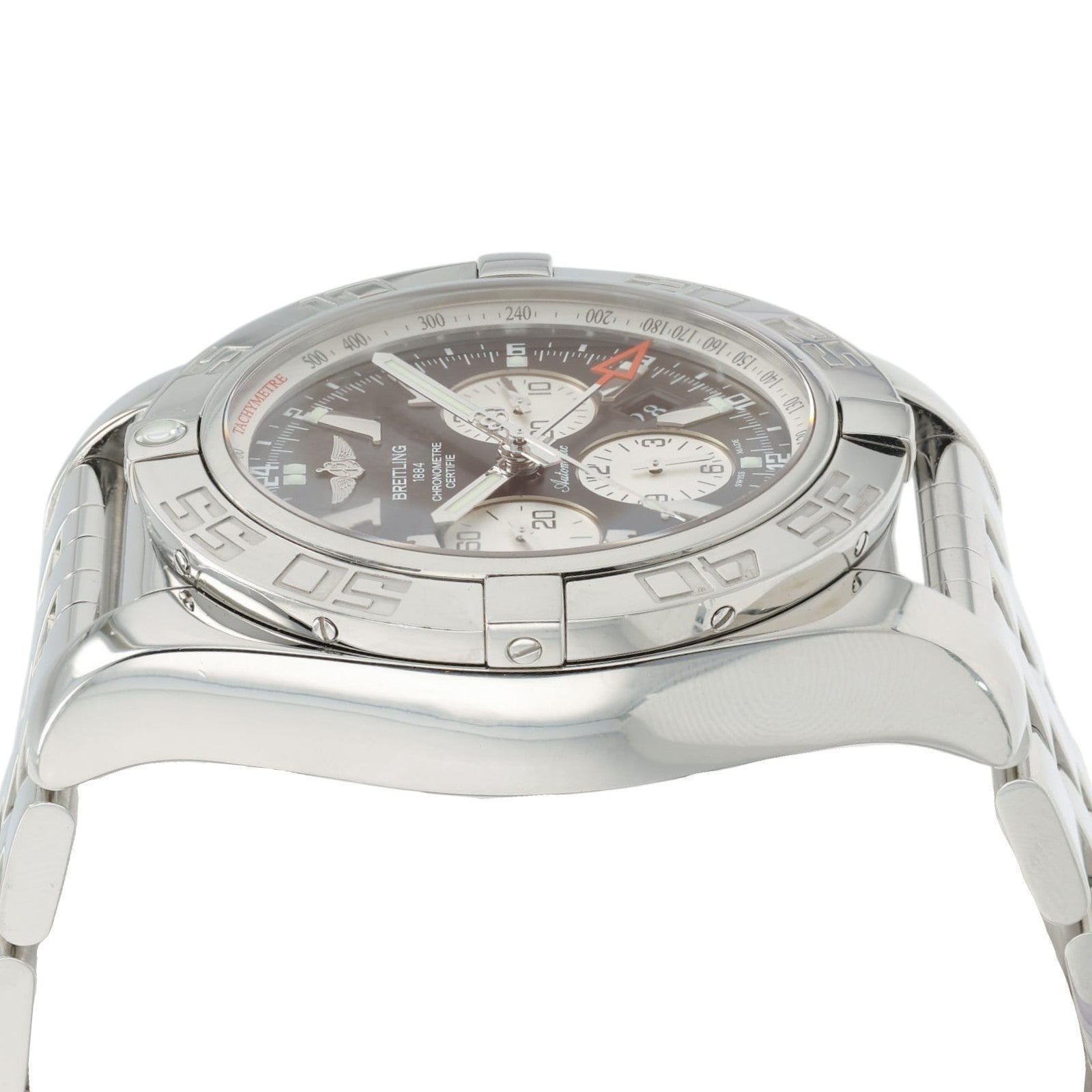 Breitling Chronograph GMT Black Dial Stainless Steel 47mm Automatic Mens AB0410