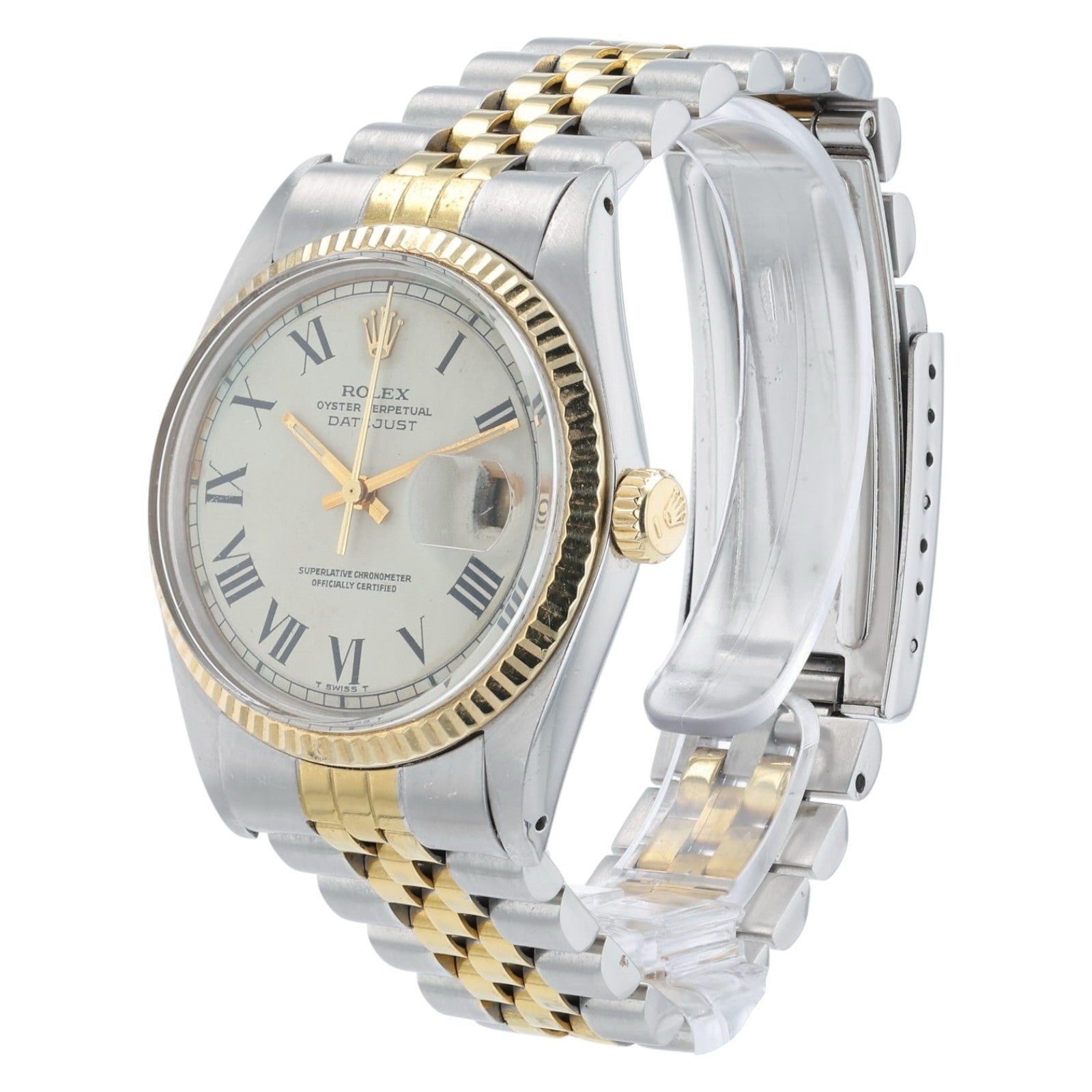 Rolex Datejust “Buckley” Dial Gold & Steel Silver Dial 36mm Automatic 1601