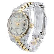 Rolex Datejust “Buckley” Dial Gold & Steel Silver Dial 36mm Automatic 1601