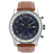 Breitling Navitimer World Stainless Steel Blue Dial 46mm Automatic Mens A24322