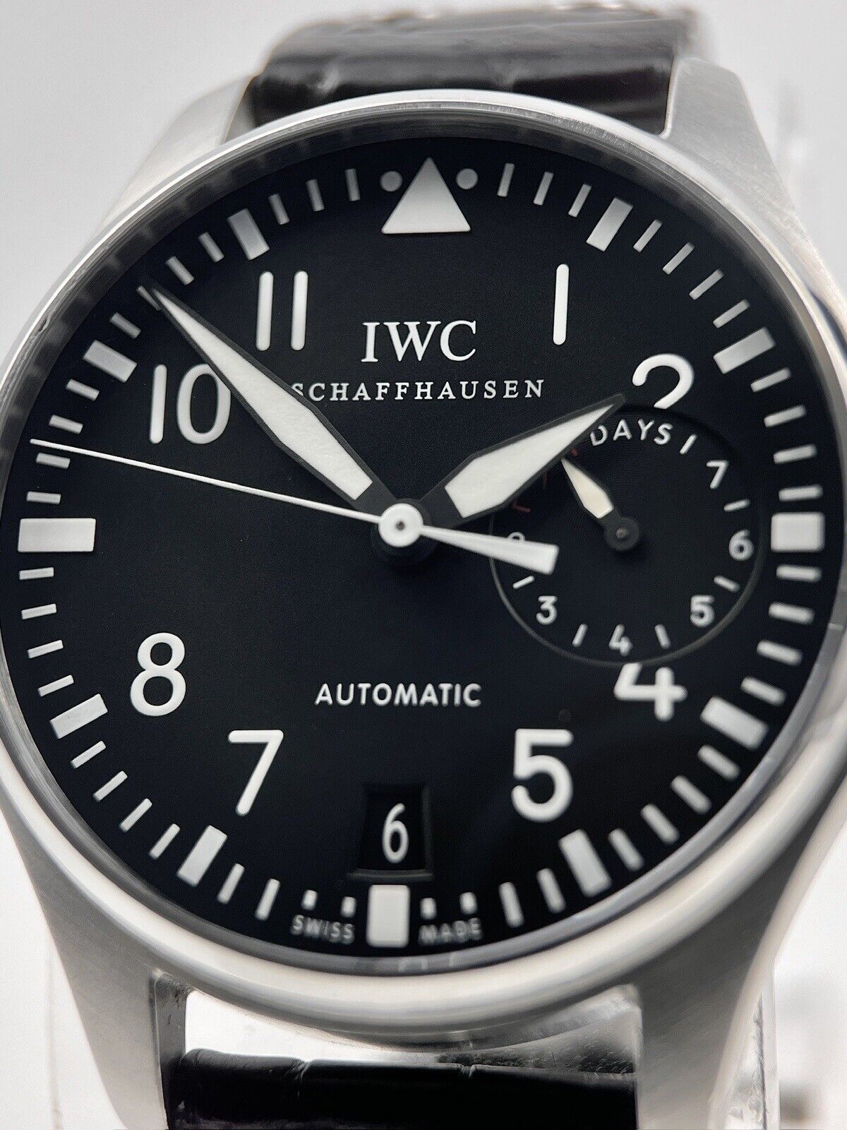 IWC Big Pilot Black Dial 46mm 7 Day Power Reserve IW500401 Automatic Watch B&P