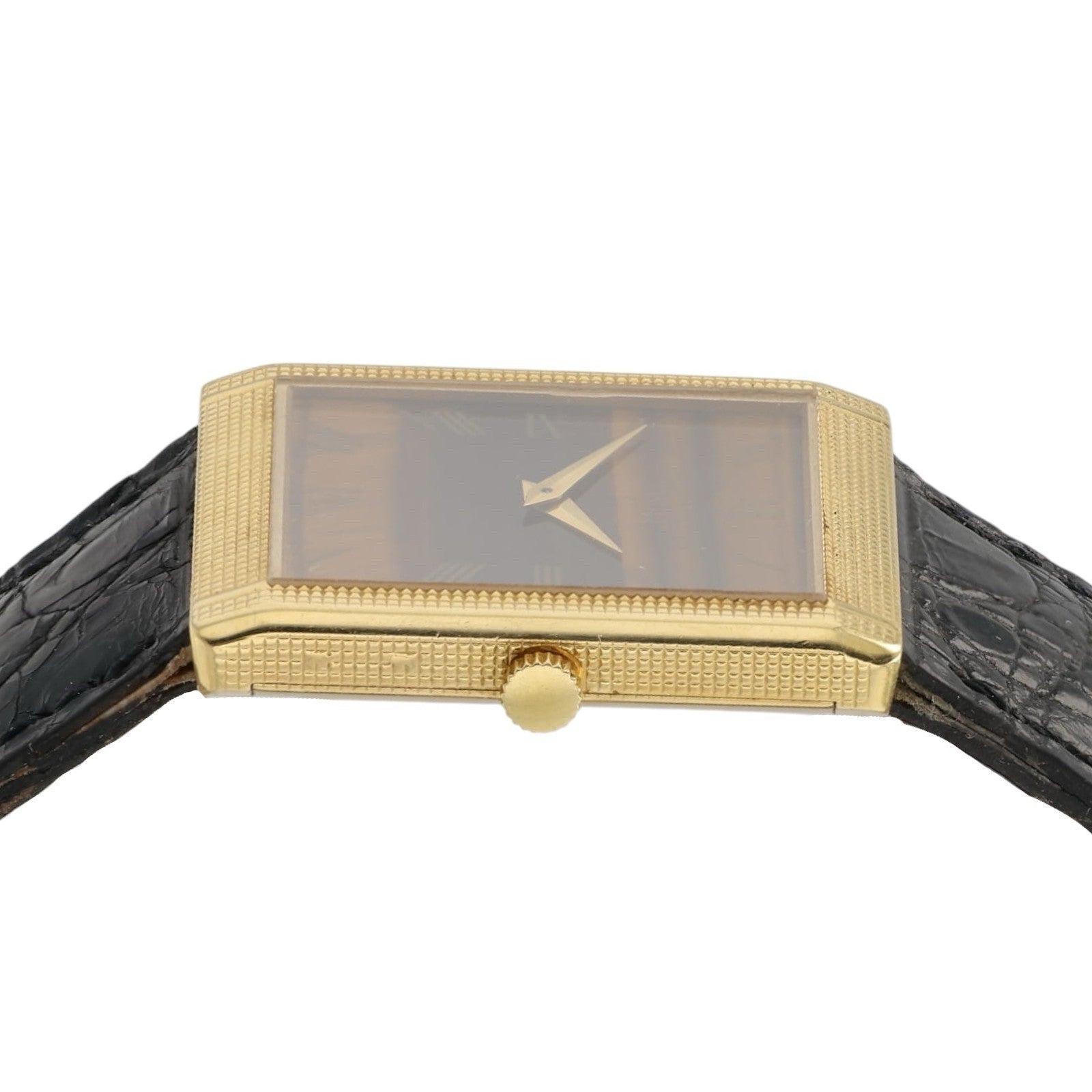 Piaget Tigers Eye Dial 18k Yellow Gold 23x28mm Manual Wind Men’s Watch 9151