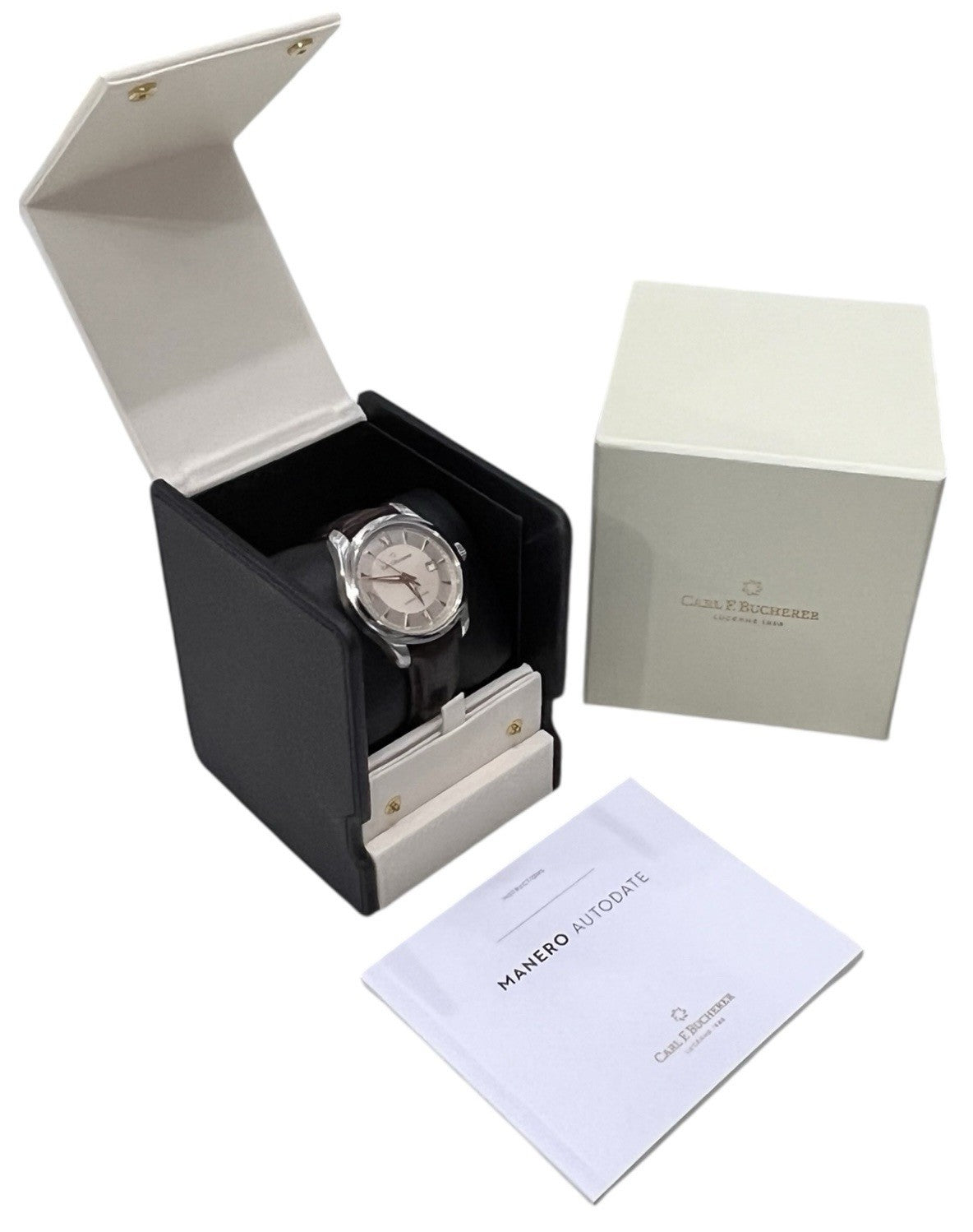 Carl F Bucherer Date Steel Champagne Dial 42mm Automatic Men’s Watch 10915.08