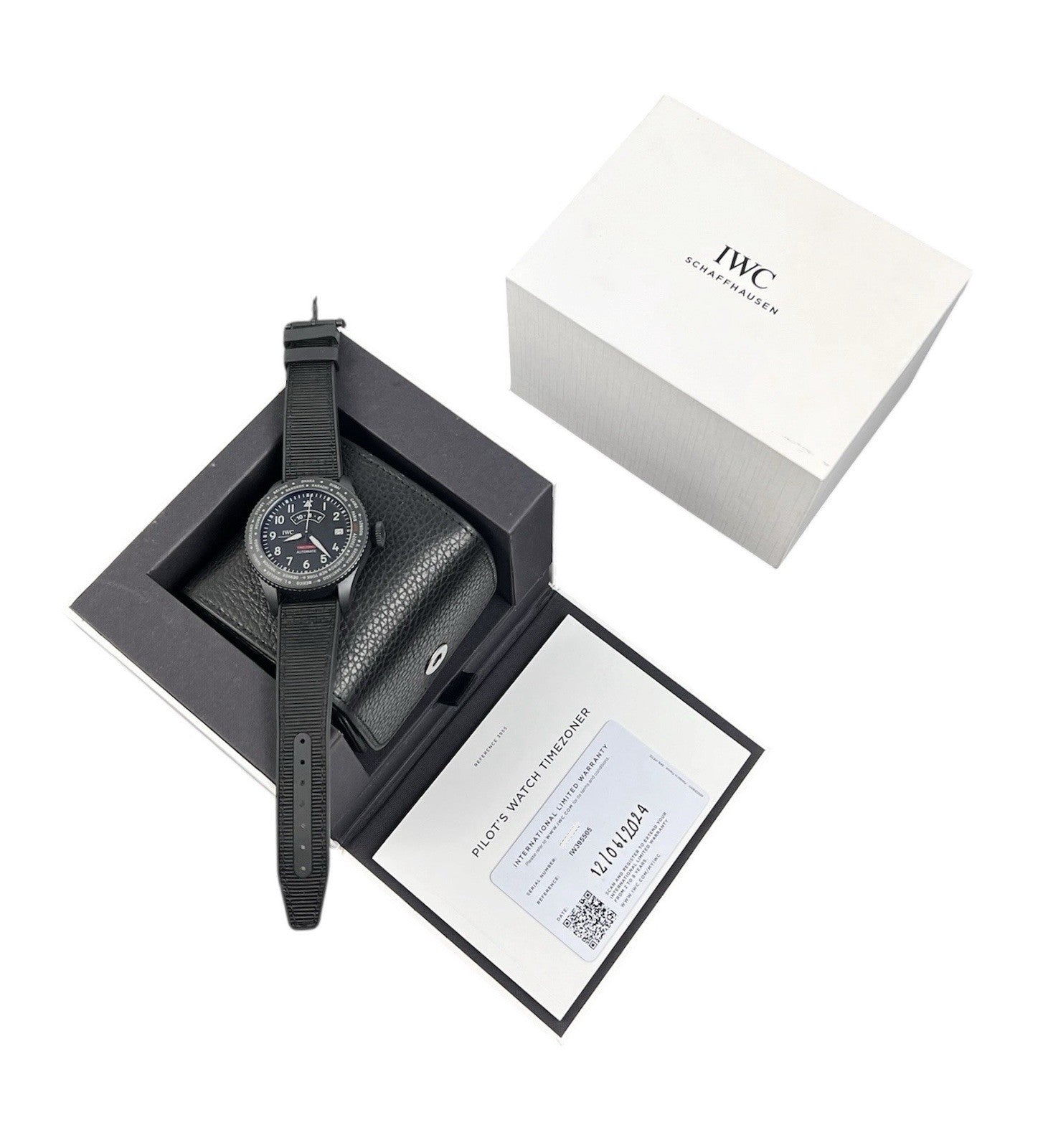 IWC Pilot Timezoner Top Gun Black Dial Ceramic 46mm Auto Men’s Watch IW395505