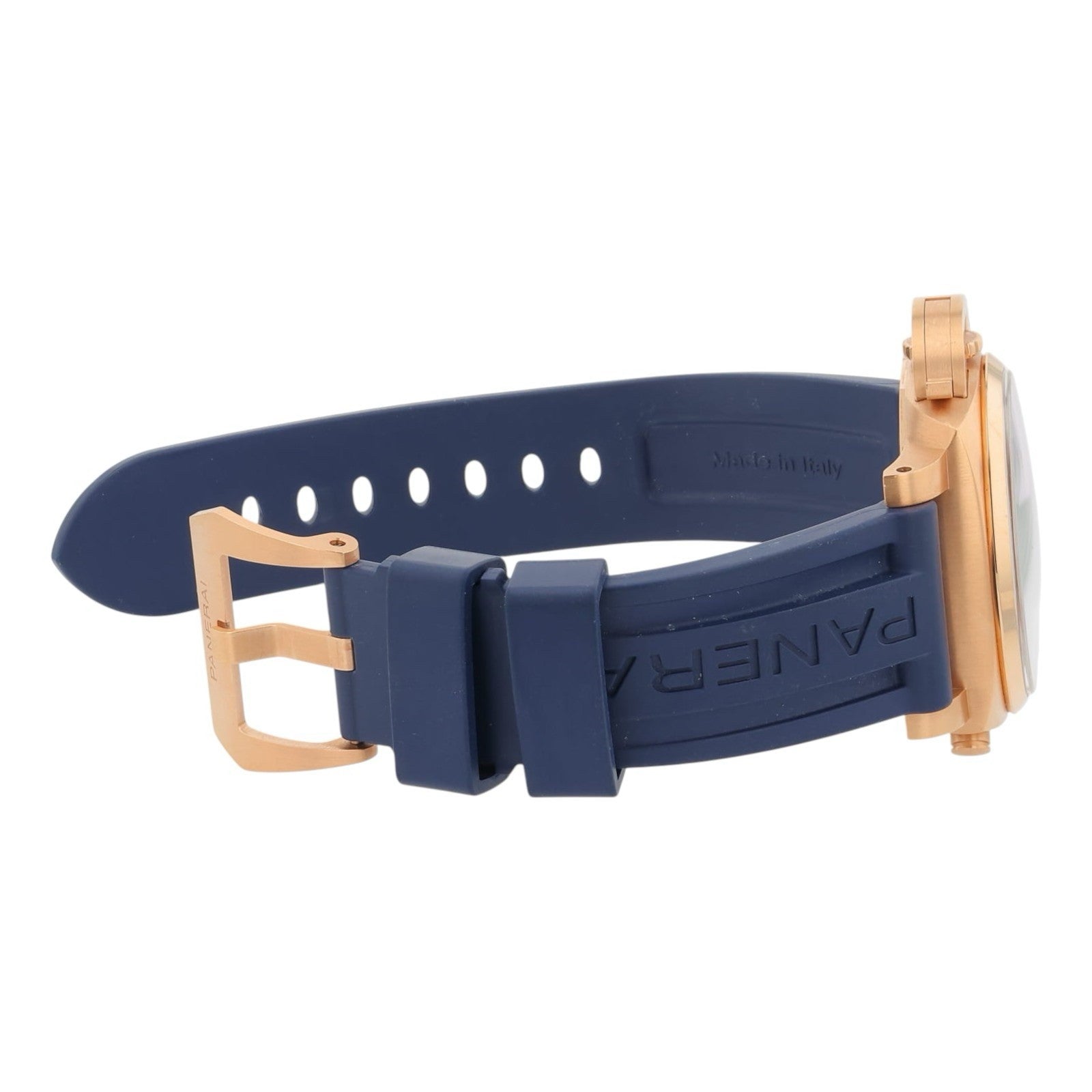 Panerai Luminor Marina 18k Rose Gold Blue Dial 44mm Automatic Mens Watch PAM0111