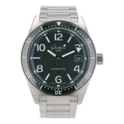 Glashutte Original Sea Q Steel Green Dial 39.5mm Automatic Mens 1-39-11-13-83-70