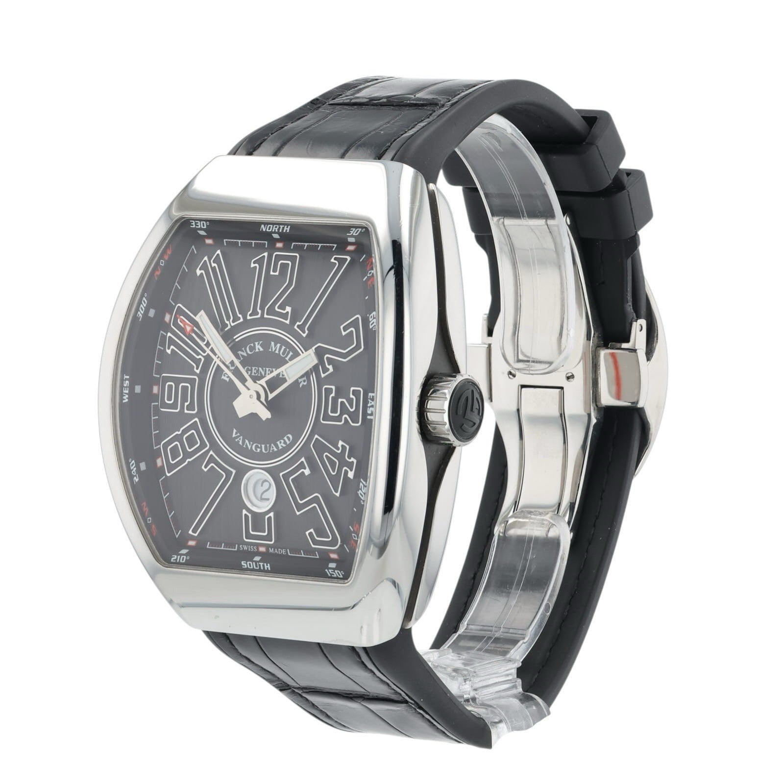 Franck Muller Vanguard Steel Black Dial 45mm Automatic Men’s Watch - Full Set