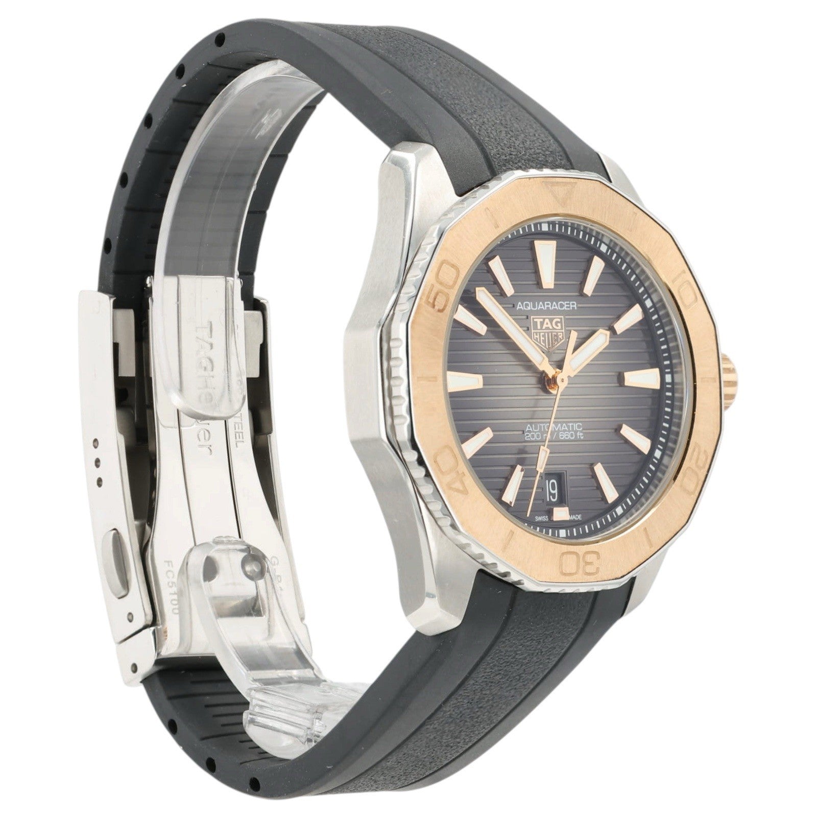Tag Heuer Aquaracer Black Dial Gold & Steel 40mm Automatic Men’s Watch WBP2151